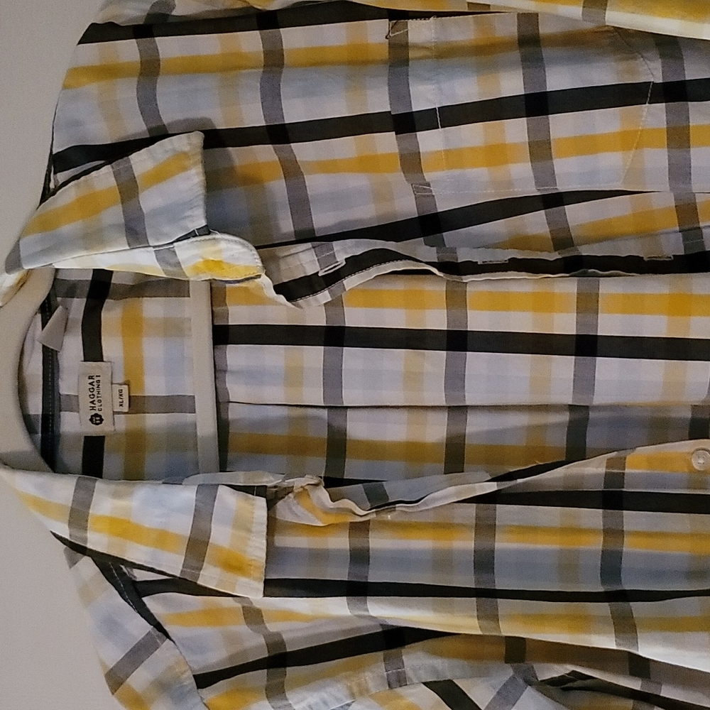 Haggar button down shirt.